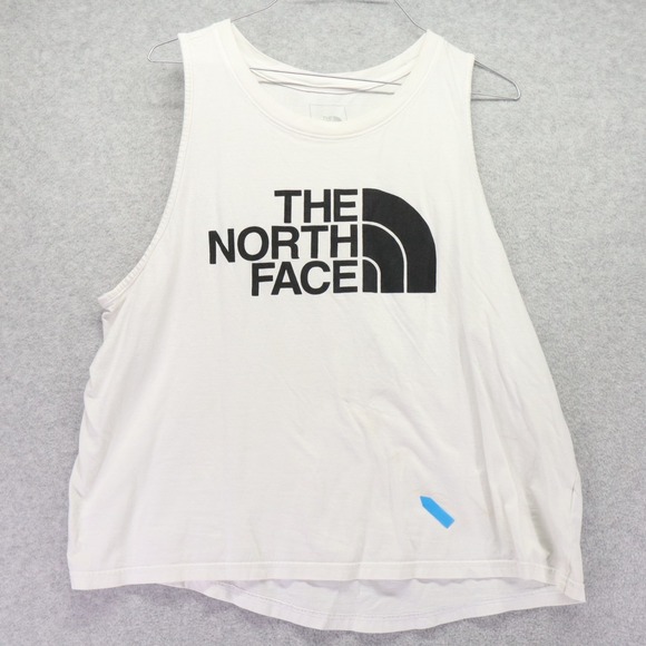 The North Face Tops - The North Face Tank Top Womens XL Half Dome Center Logo White Sleeveless
